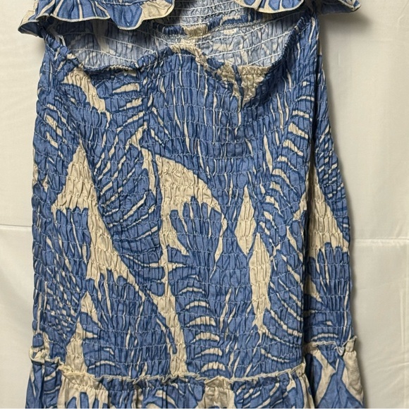 Chicme Tropical Print Halter Tie Shirred Cut Out Maxi Dress XL NWOT - Picture 8 of 13